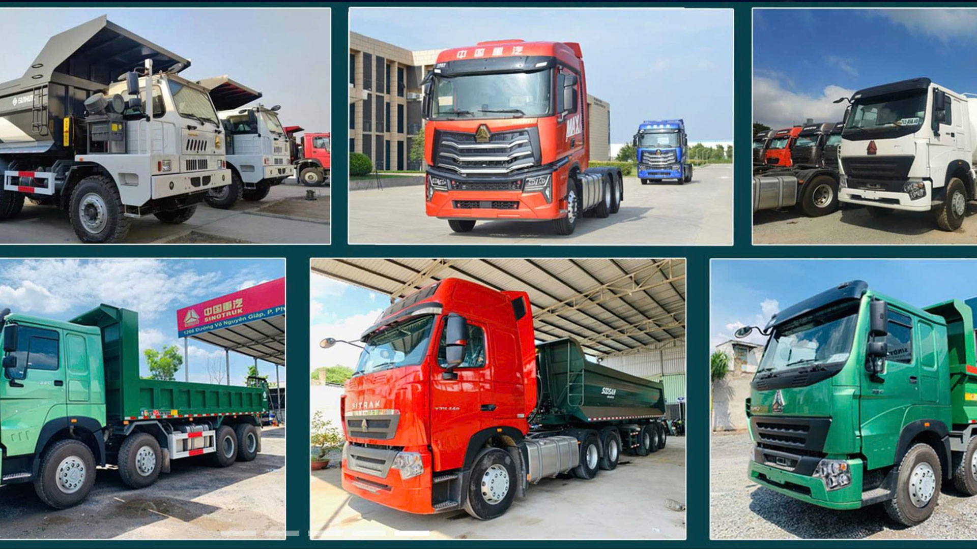 Các dòng xe tải, đầu kéo và xe chuyên dụng